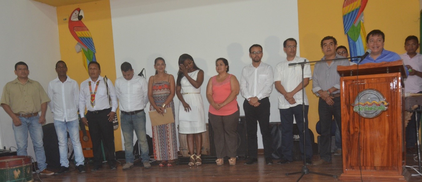 Acto de compromiso del Director General de CORPOAMAZONIA y su equipo de trabajo ante las comunidades de la región