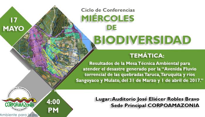 CORPOAMAZONIA invita al ciclo de conferencias “Miércoles de la Biodiversidad”