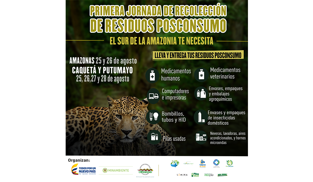 Primera Jornada de recolección de residuos posconsumo “El sur de la Amazonia te necesita”
