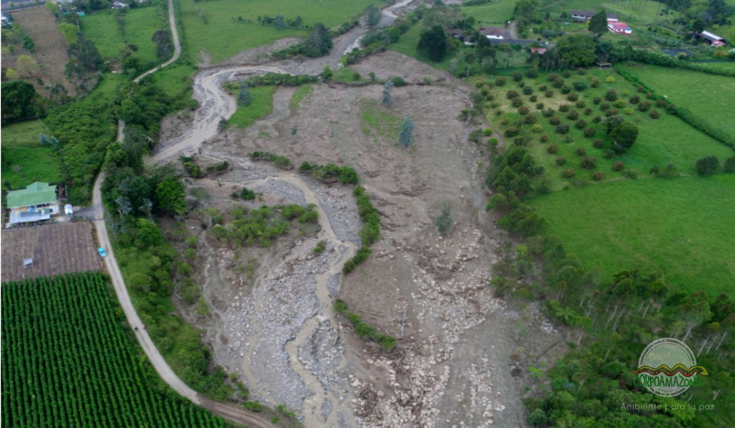 CORPOAMAZONIA visita zona afectada por avenida torrencial en el Valle de Sibundoy, Putumayo