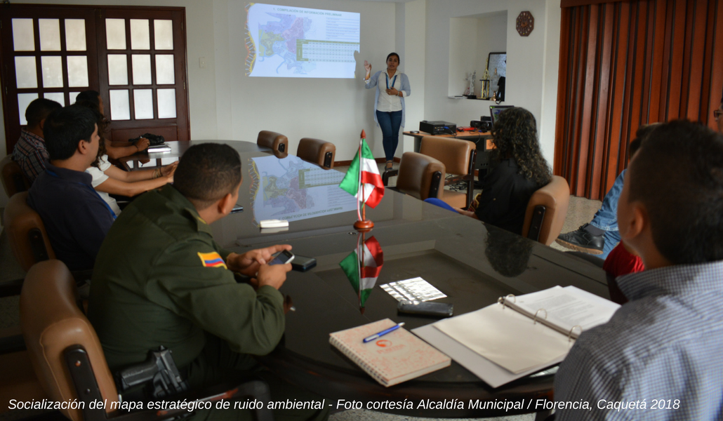 CORPOAMAZONIA socializa el mapa estratégico de ruido ambiental y el plan de gestión y descontaminación de ruido del municipio de Florencia