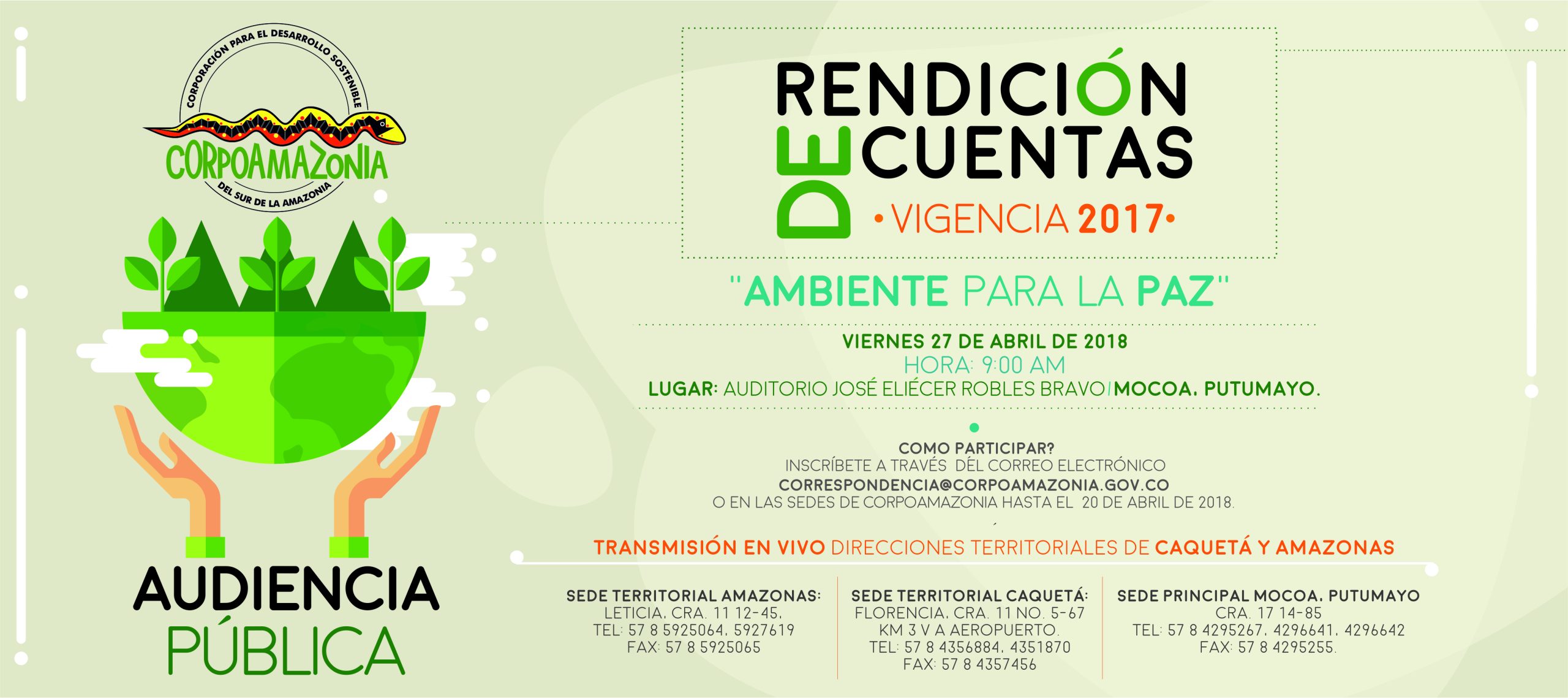 Aviso de convocatoria audiencia pública 2018