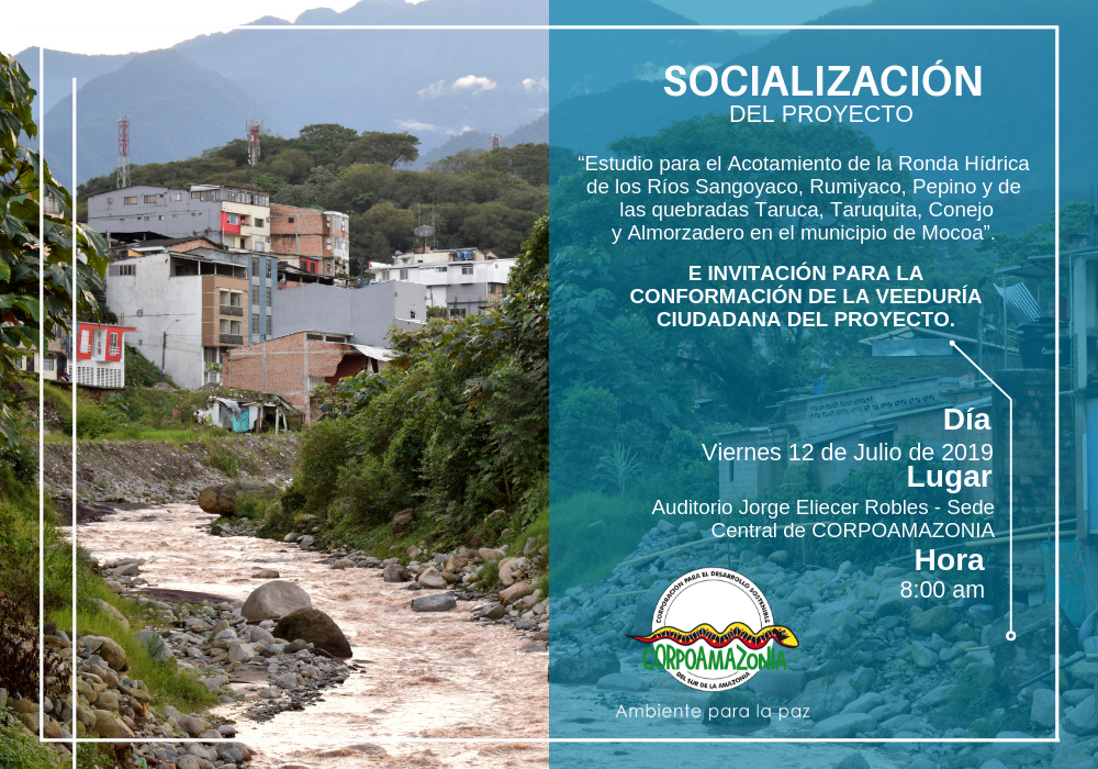 Socialización del estudio para el Acotamiento de la Ronda Hídrica de los Ríos Sangoyaco, Rumiyaco, Pepino y de las quebradas Taruca, Taruquita, Conejo y Almorzadero