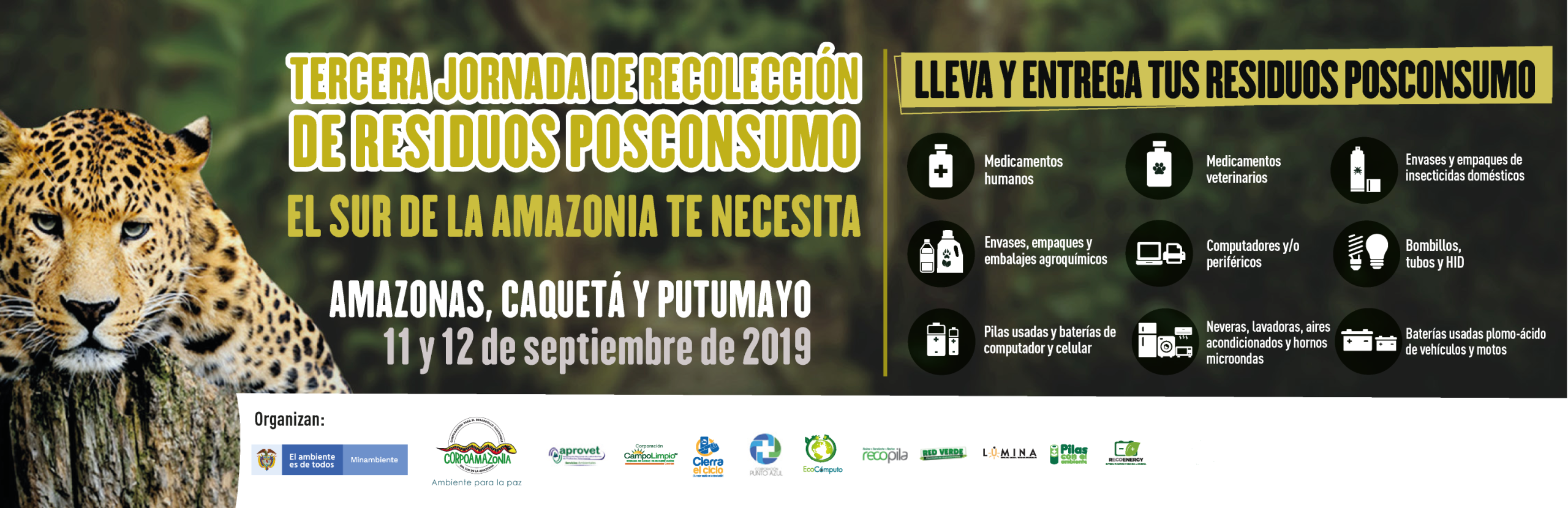 Llega la Tercera Jornada de Recolección de Residuos Posconsumo al Sur de la Amazonia