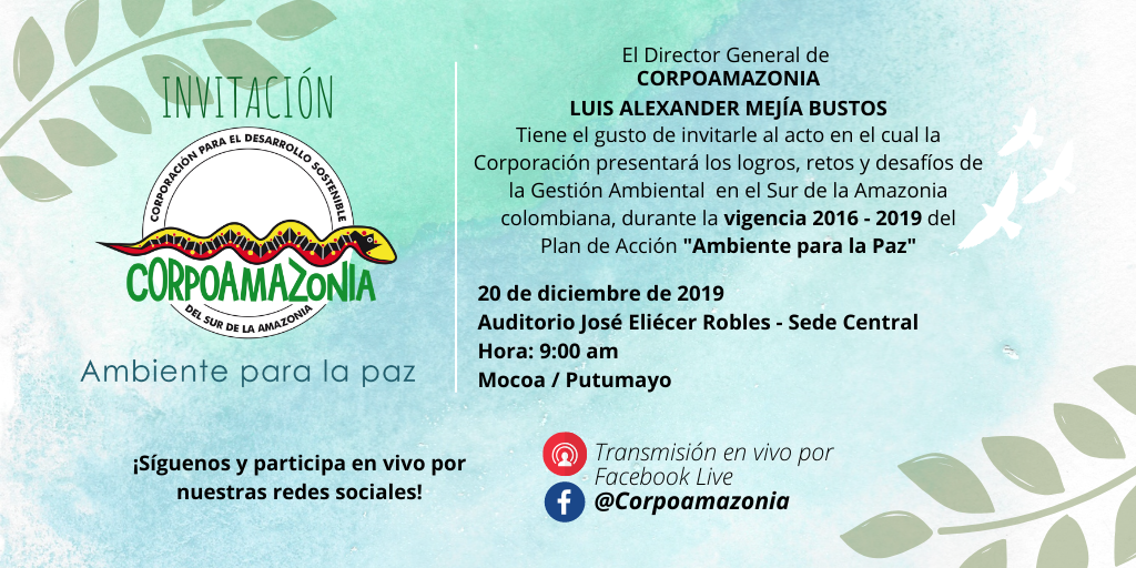 Audiencia pública informe de avance cumplimiento periodo institucional 2016-2019 “ambiente para la paz”