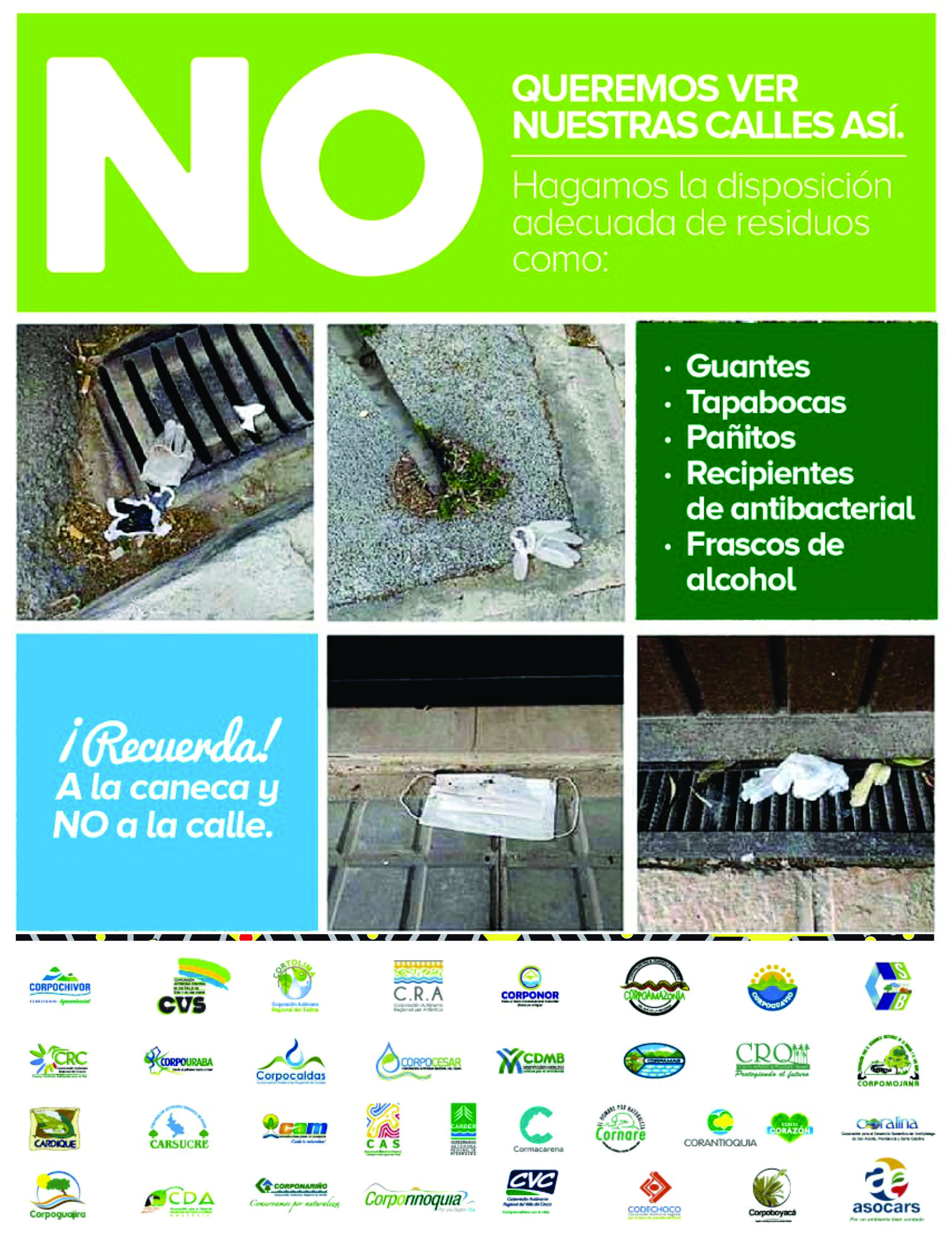 CORPOAMAZONIA SE UNE A CAMPAÑA NACIONAL QUE PROMUEVE LA DISPOSICIÓN ADECUADA DE RESIDUOS GENERADOS POR EL COVID 19